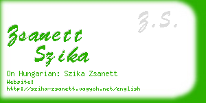 zsanett szika business card